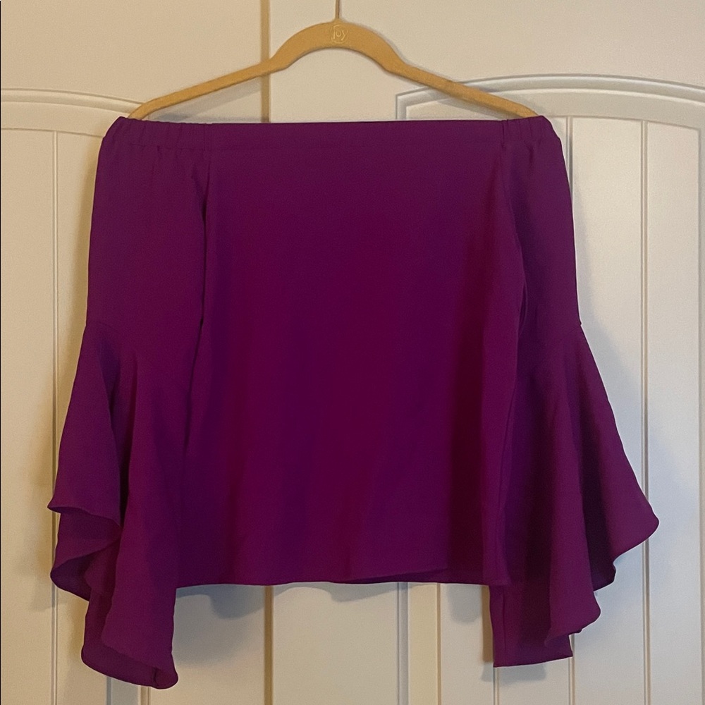 TCEC Purple off the shoulder blouse